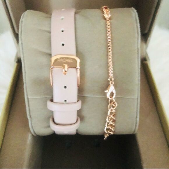 RACHEL Rachel Roy Pave Crystal Watch & Bracelet Set, Red/Rose Gold, NWT - Picture 14 of 16